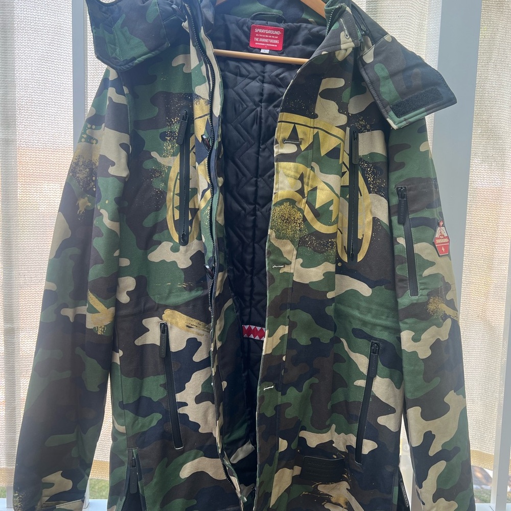 Sprayground Camouflage Field Jacket with Black Accents
